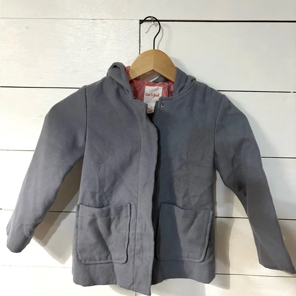 Cat & Jack Gray Bunny Hooded Jacket with Ears & Tail Toddler 5T - Picture 2 of 5